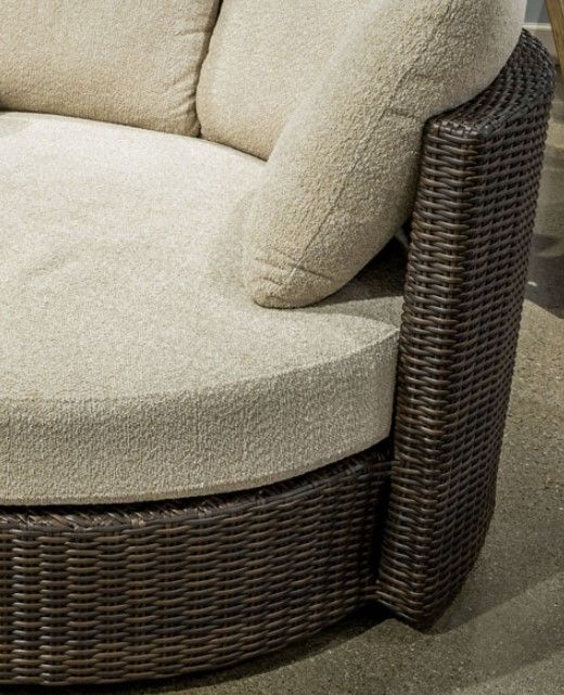 Signature Design by Ashley® Kimora Beige/Dark Brown Aluminum/Fabric/Resin Outdoor Swivel Lounge Chair-3