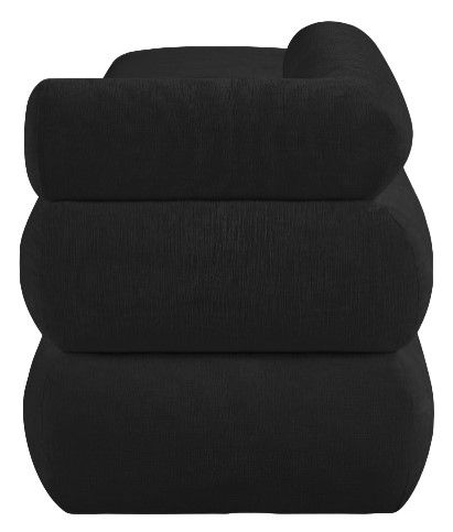 Meridian Furniture Kennedy Black Chenille Fabric Bench-2
