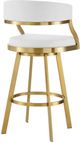 Armen Living Saturn Gold/White Swivel Bar Stool-4