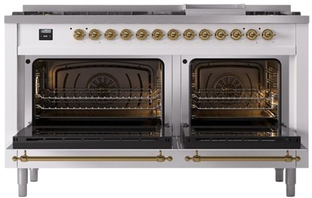 Ilve® Nostalgie II Series 60" Custom RAL Color Pro Style Dual Fuel Range-1