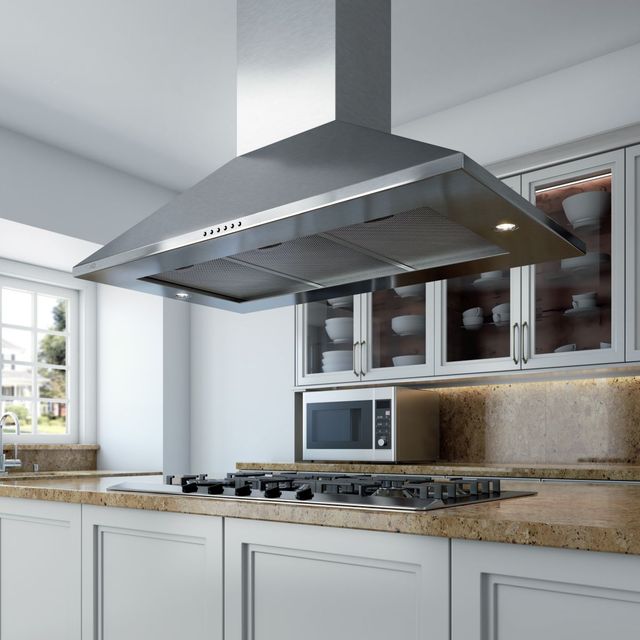 XO Fabriano Collection 36" Stainless Steel Island Range Hood -1