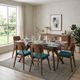 New Classic® Home Furnishings Oscar 7-Piece Teal/Walnut Dining Table Set-1