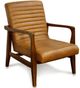 Stylecraft Muifield Brown/Dark Brown Channel Back Lounge Chair-0