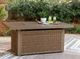 Signature Design by Ashley® Revare Beach Beige Aluminum/Resin Wicker Outdoor Fire Pit Table-1