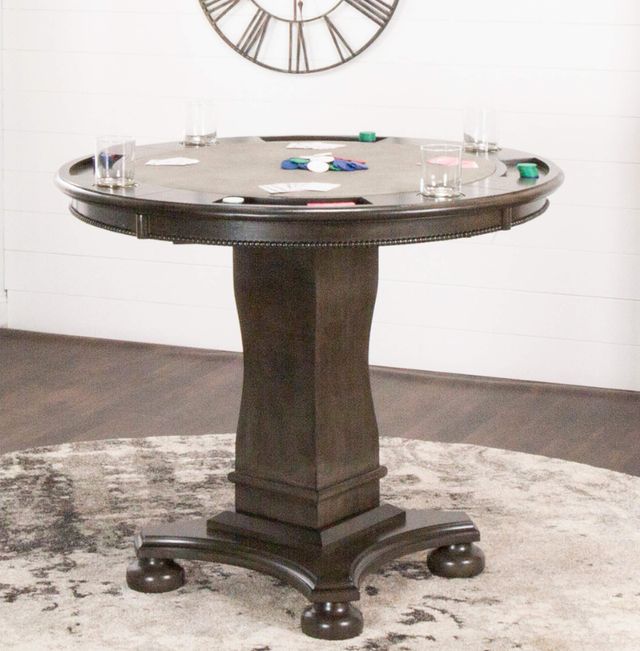 Cramco Vegas Distressed Gray Game Counter Height Dining Table-1