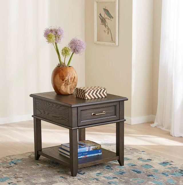 Liberty Furniture Mill Creek Peppercorn End Table-1