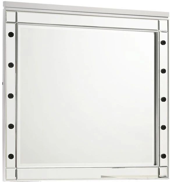 New Classic® Home Furnishings Valentino White Vanity Table Mirror-0