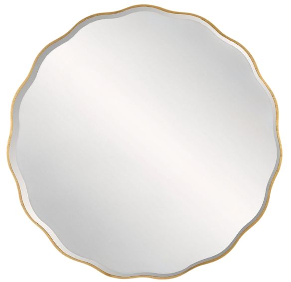 Uttermost® Aneta Aged Gold Large Round Mirror-0