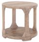 International Furniture Direct White Balam Ivory White End Table-0