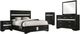 Coaster® Miranda 5-Piece Black Eastern King Panel Bedroom Set-0