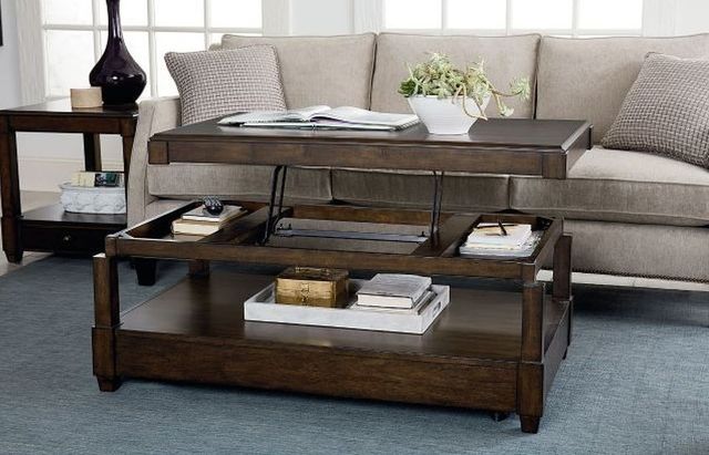 Hammary® Halsey Coffee Brown Rectangular Lift-Top Cocktail Table-1