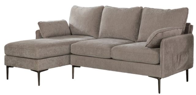 Mazin Furniture Mercury 2-Piece Taupe Reversible Chaise Sofa Sectional-1