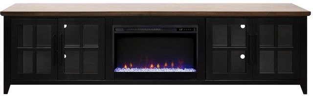 Legends Home Providence Black/Bourbon 96" Fireplace Console-3