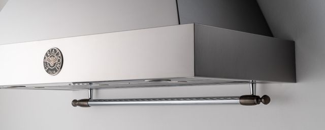 Bertazzoni Collezione Metalli Heritage Series Black Nickel Range and Hood Decor Set-2