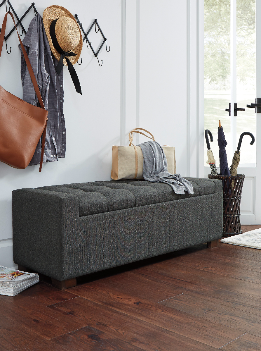 Signature Design by Ashley Cortwell Gray Storage Bench - Thumbnail 4