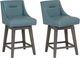 Powell® Beckett 2-Piece Gray/Light Blue Counter Stool Set-0