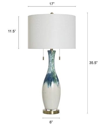 StyleCraft Ceramic Wave Table Lamp-4