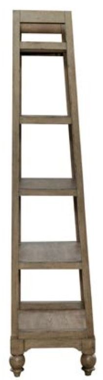 Liberty Furniture Americana Farmhouse Dusty Taupe Leaning Pier Bookcase-3