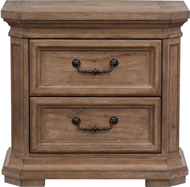 Magnussen Home® Adler Court Florentine Walnut Drawer Nightstand-2