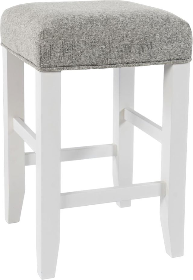Jofran Inc. Urban Icon 4-Piece Gray/White Sofa Console and Stool Set-3