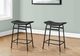 Monarch Specialties Inc. 2-Piece Black 24" Upholstered Counter Height Stools Set-1