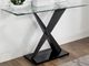 Furniture of America® Xanthus Glass Top Sofa Table with Black Base-0
