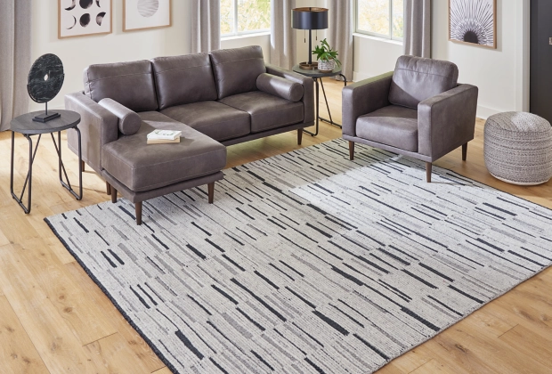 Signature Design by Ashley® Pomfret Black/Cream/Gray 5'x7' Area Rug-3
