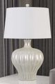 Cal® Lighting & Accessories Afragola Pearl Ceramic Table Lamp-1