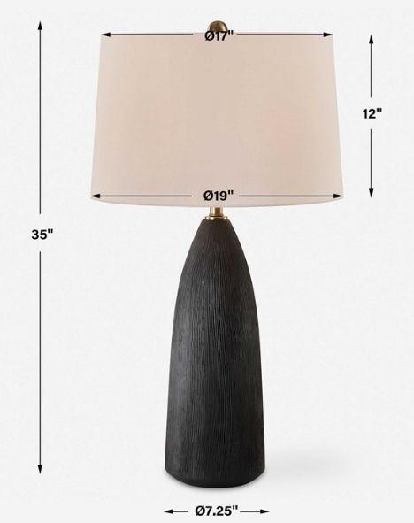 Uttermost® Jett Black Table Lamp-2