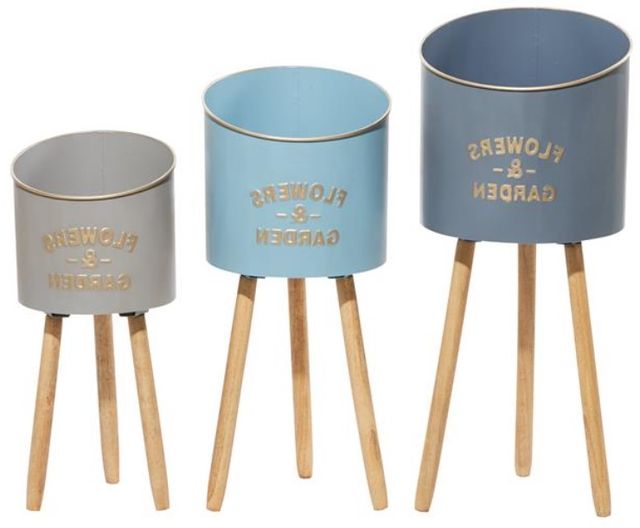Deco Marche 3-Piece Multi-Colored Planter Set-0