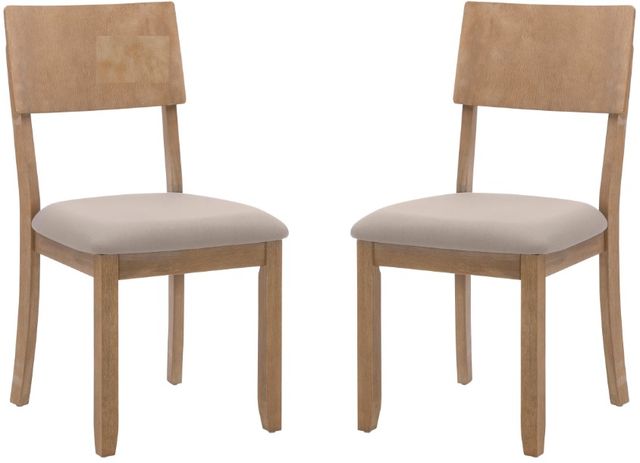 Linon Jordan 2-Piece Gray Wash Dining Chair-0