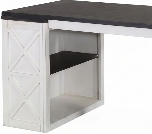 Sunny Designs™ Carriage House Charcoal Gray/Weathered Crème Desk Return-3