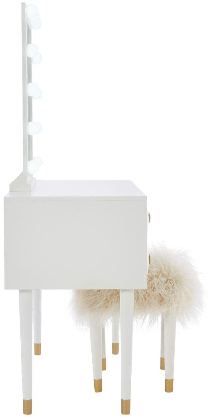 Linon Geo 2-Piece White Vanity Mirror Set-3