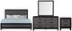 Global Furniture USA Lisbon 4-Piece Black/Gray King Panel Bedroom Set-0