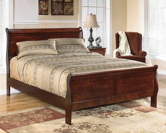 Signature Design by Ashley® Alisdair 2-Piece Dark Brown Queen Sleigh Bed with Mattress-3