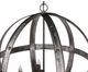 A & B Home Ordway Antique Silver Iron Sphere 6-Light Chandelier-1