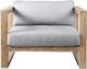 Armen Living Paradise Light Gray/Light Eucalyptus Fabric/Wood Outdoor Lounge Chair-4