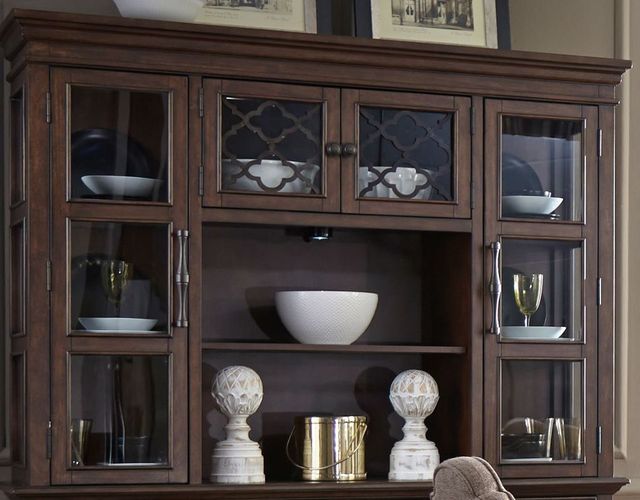 Liberty Furniture Lucca Cordovan Brown Hutch and Buffet-1