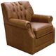 England Furniture Customizable Perry Leather Swivel Chair-0