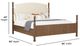 Flexsteel® Azalea Oatmeal/Walnut King Upholstered Panel Bed-2