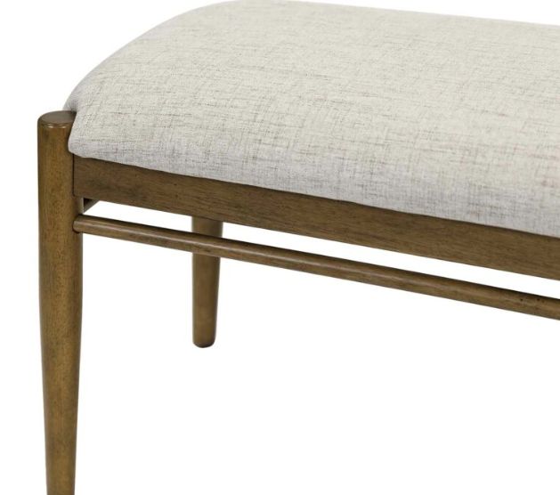 Martin Furniture Lachlan Beige/Warm Sienna Brown Dining Bench-3