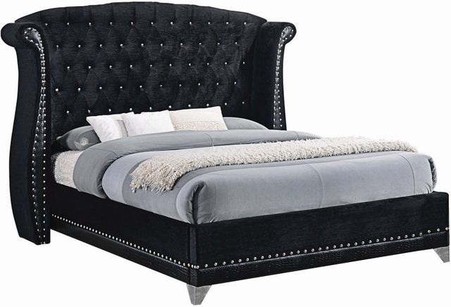 Coaster® Barzini Black Queen Headboard Wings-1