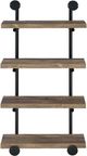 Coaster® Elmcrest Black/Rustic Oak Driftwood 24" Wall Shelf-0