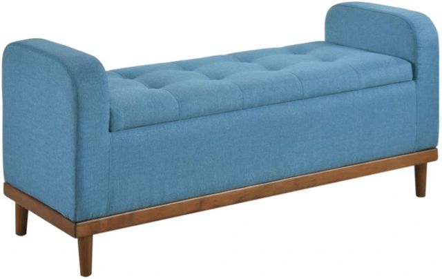 Homelegance® Brigitte Blue Lift Top Storage Bench-0