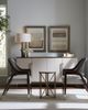 Fairfield® Libby Langdon Rogers White Chairside Table with Champagne Base-1