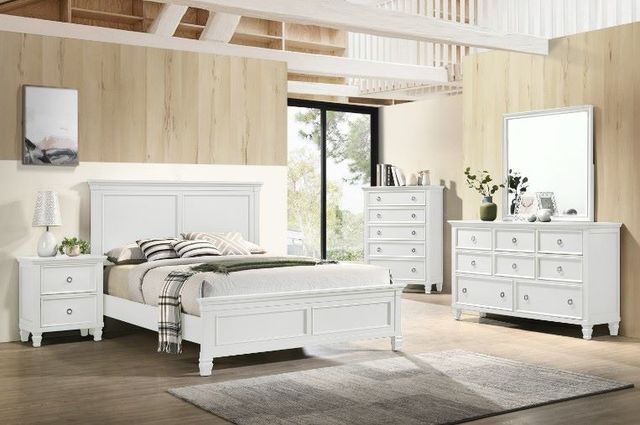 New Classic® Home Furnishings Tamarack 4-Piece White Queen Panel Bedroom Set-1