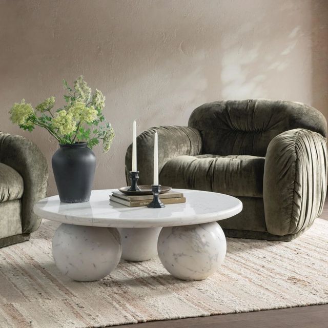 Classic Home Castello Atenea White Coffee Table-4