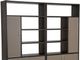 Michael Amini® 21 Cosmopolitan™ 2-Piece Pebble Grain Taupe/Umber Bookcase-1