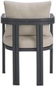 Elements International Playa Dark Gray/Olefin Beige Fabric/Metal Outdoor Dining Chair-3