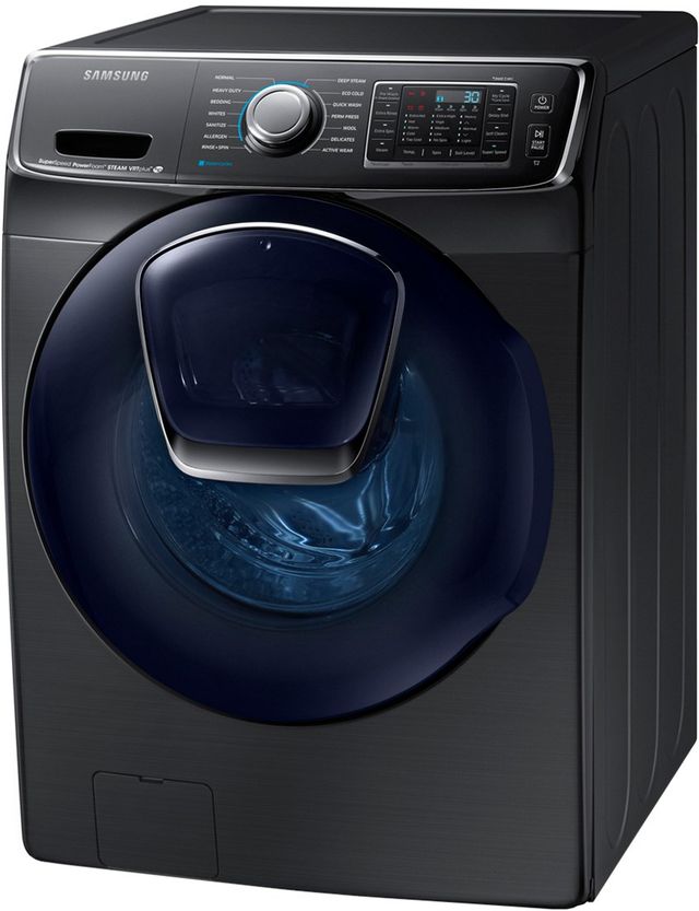 Samsung 5.0 Cu. Ft. Fingerprint Resistant Black Stainless Steel Front Load Washer-3